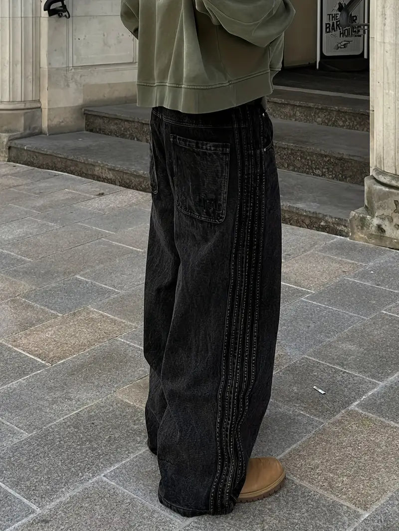 Baggy Striped Jeans
