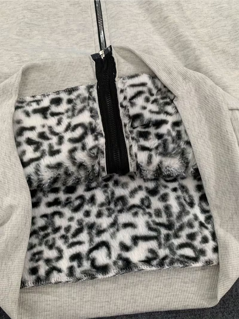 Grey Zip Up Hoodie Black Panther