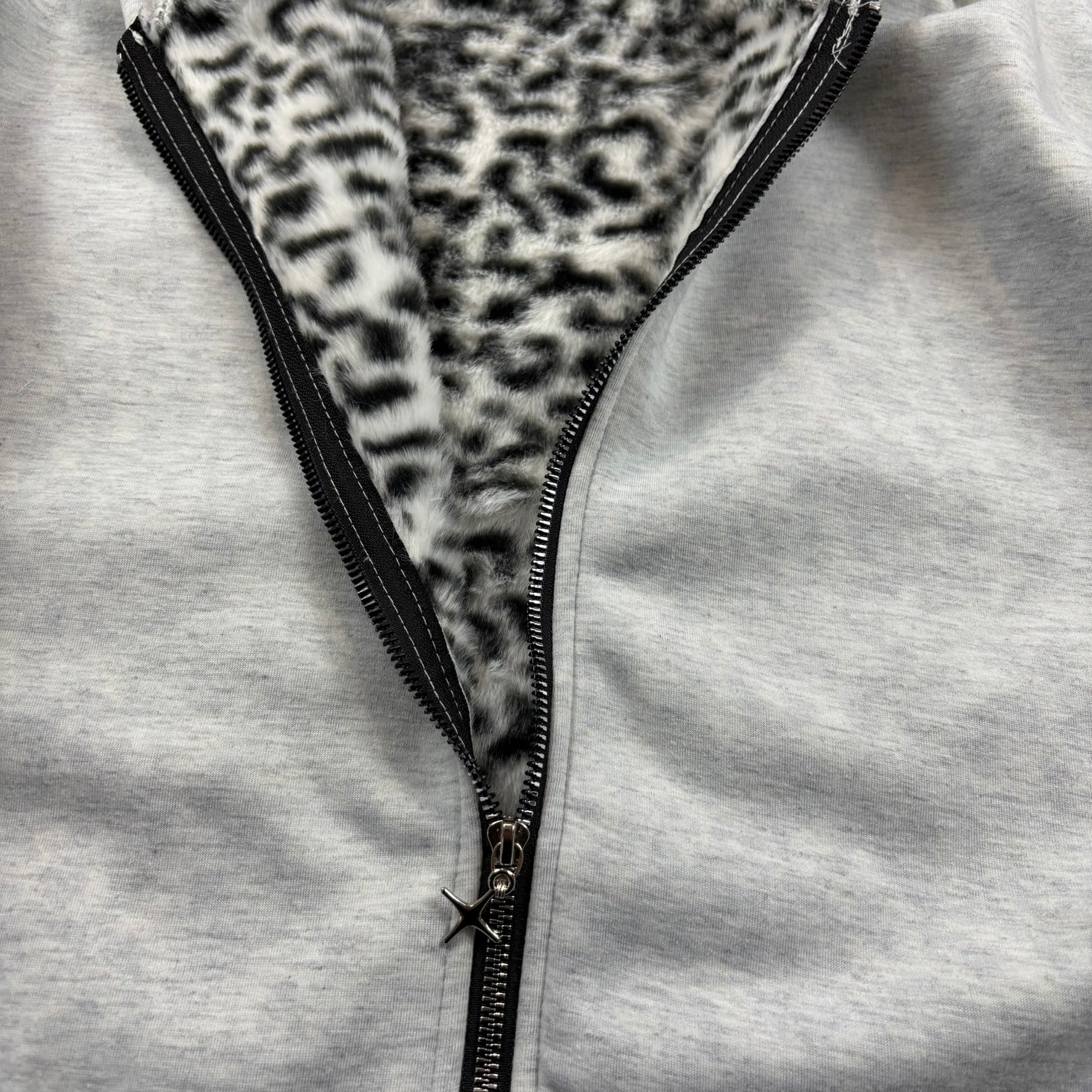 Grey Zip Up Hoodie Black Panther