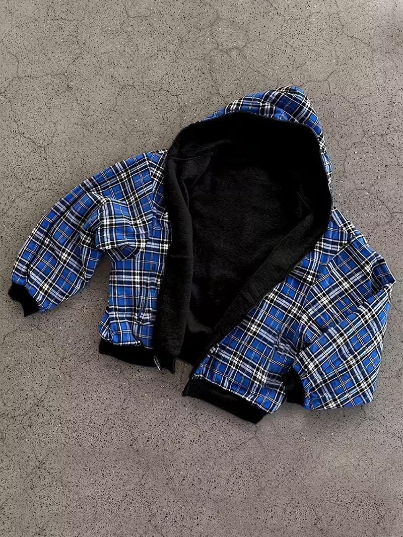 Boxy Reversible Zip-Up Hoodie