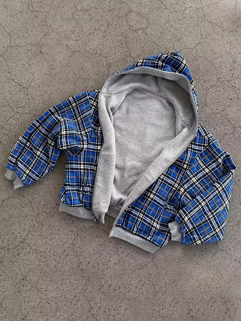 Boxy Reversible Zip-Up Hoodie